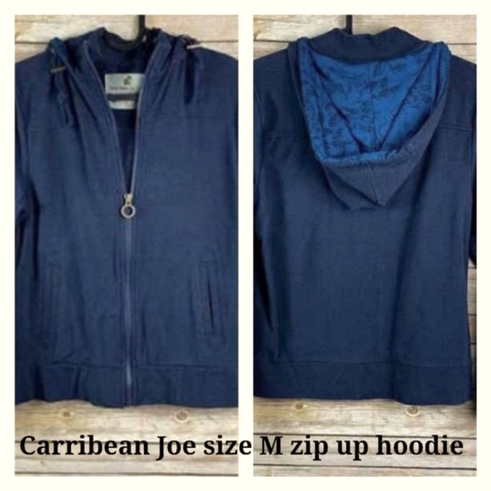Caribbean Joe Jacket Zip Up Hoodie size medium